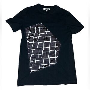 Alexander McQueen Black Graphic Panel T-Shirt | Size M Like new